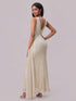 Fashorio Slit Sequin Surplice Sleeveless Maxi Dress