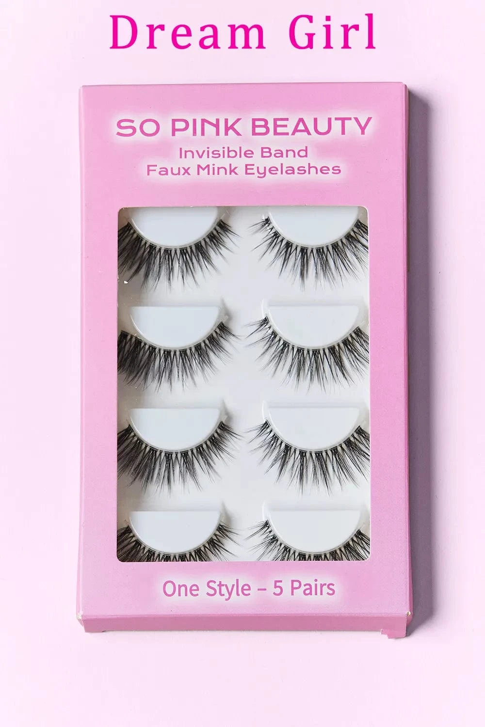 SO PINK BEAUTY Faux Mink Eyelashes 5 Pairs - Fashorio