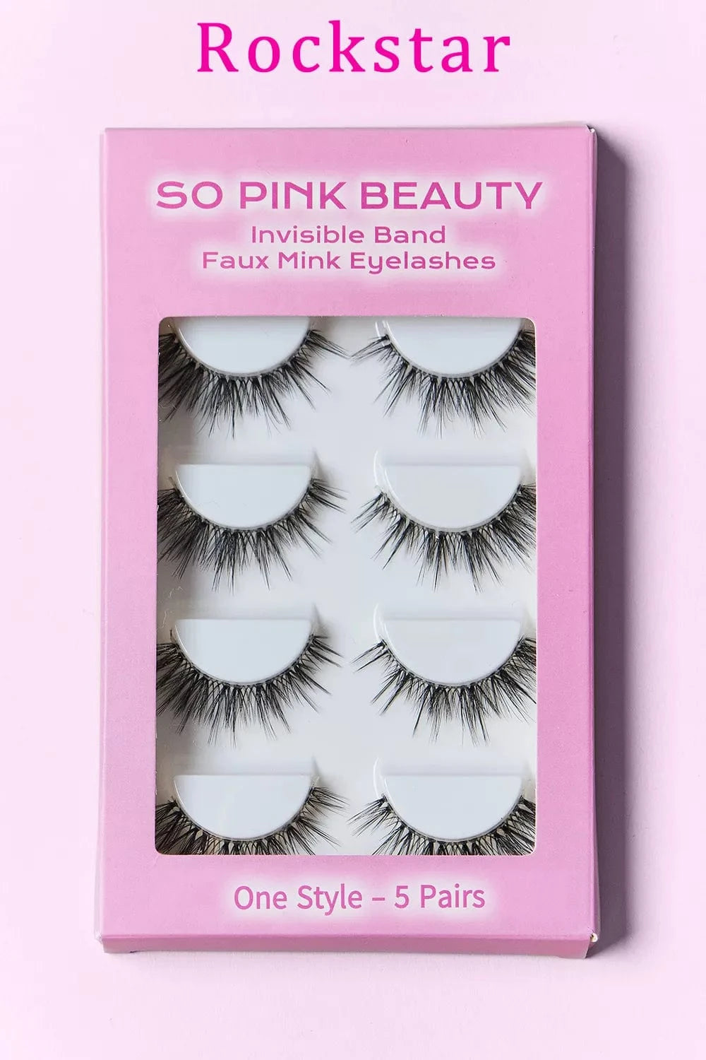 SO PINK BEAUTY Faux Mink Eyelashes 5 Pairs - Fashorio