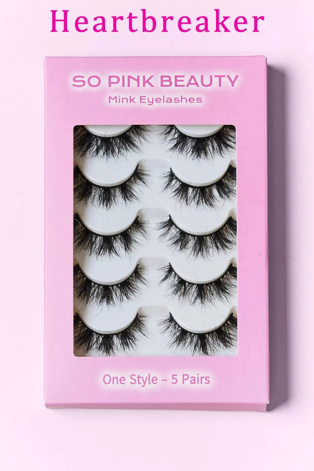 SO PINK BEAUTY Mink Eyelashes 5 Pairs - Fashorio