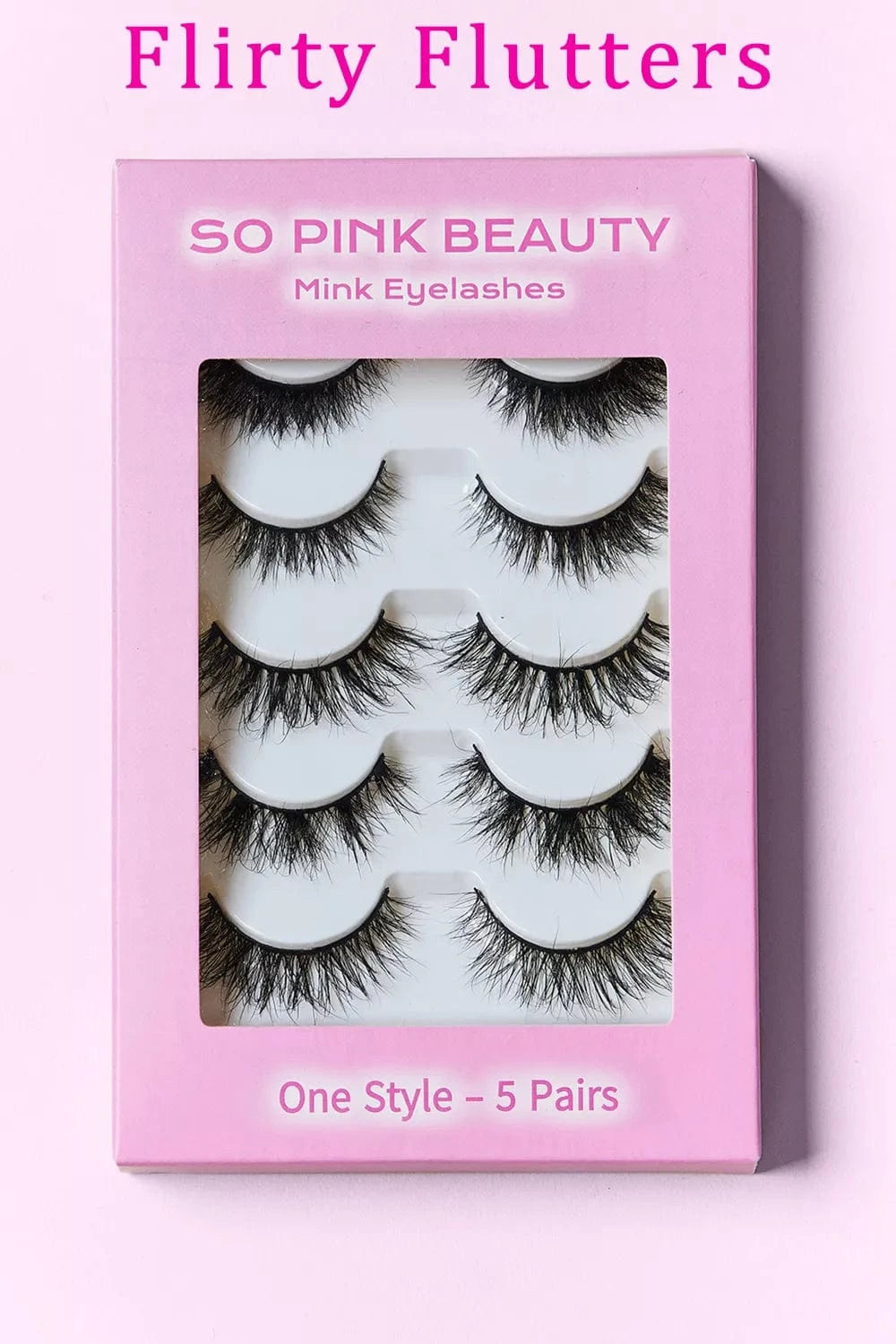SO PINK BEAUTY Mink Eyelashes 5 Pairs - Fashorio