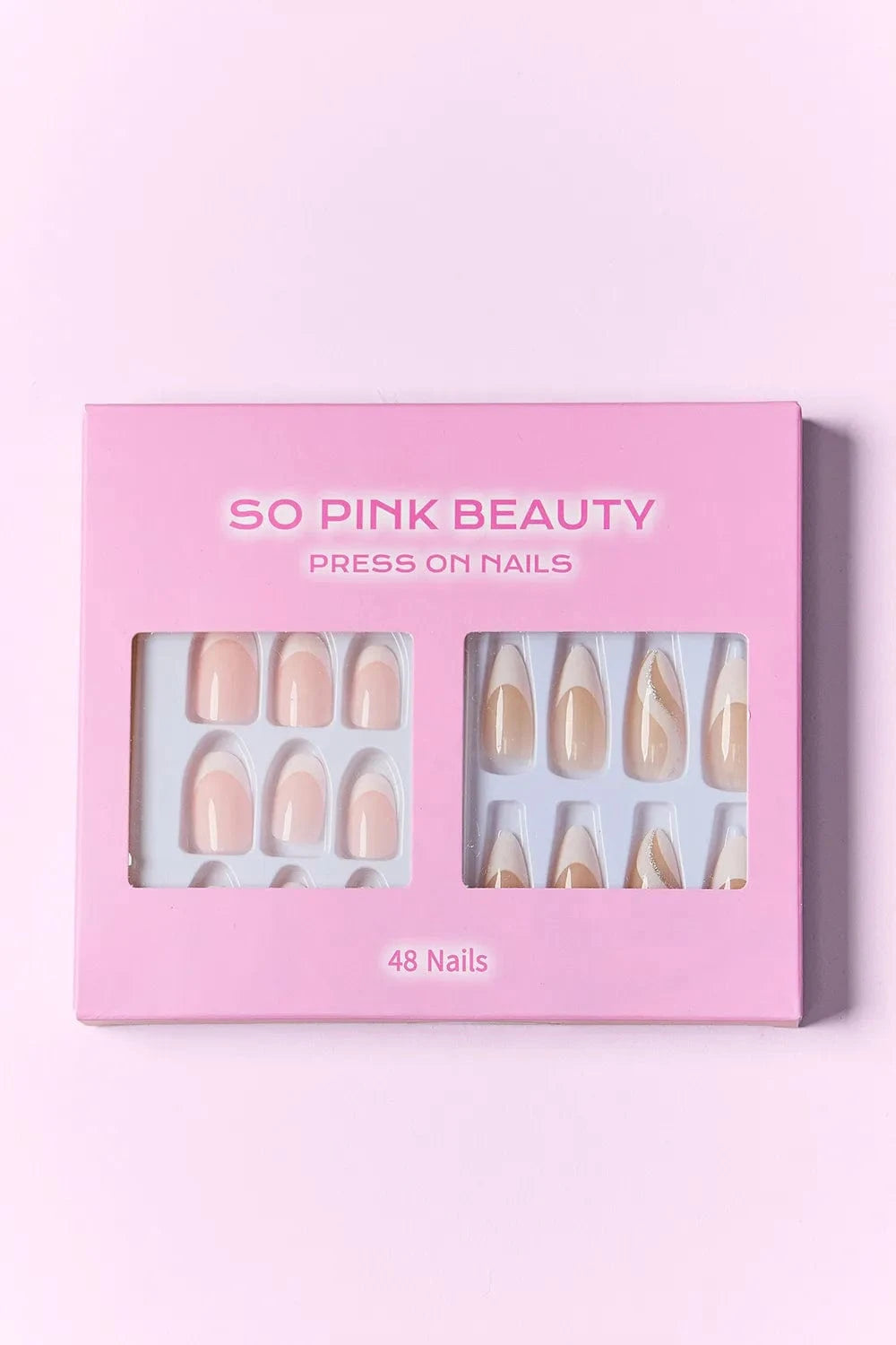 SO PINK BEAUTY Press On Nails 2 Packs - Fashorio