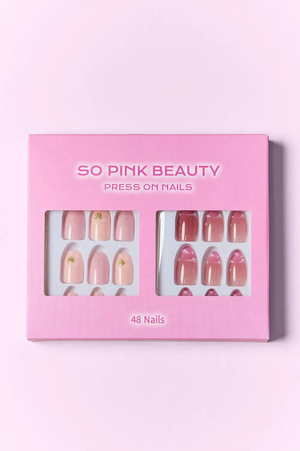 SO PINK BEAUTY Press On Nails 2 Packs - Fashorio