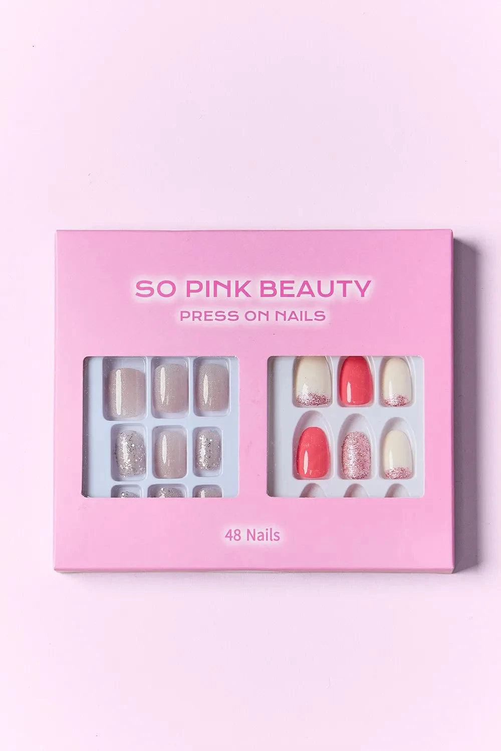 SO PINK BEAUTY Press On Nails 2 Packs - Fashorio