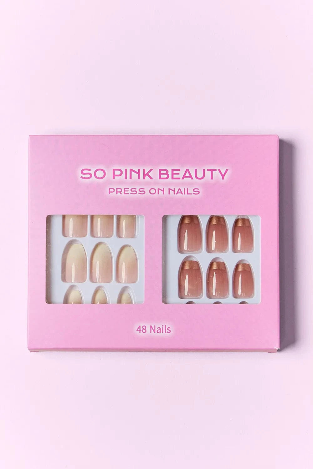 SO PINK BEAUTY Press On Nails 2 Packs - Fashorio