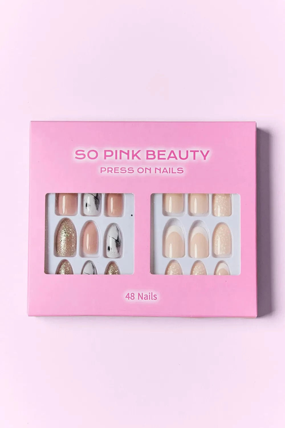 SO PINK BEAUTY Press On Nails 2 Packs - Fashorio