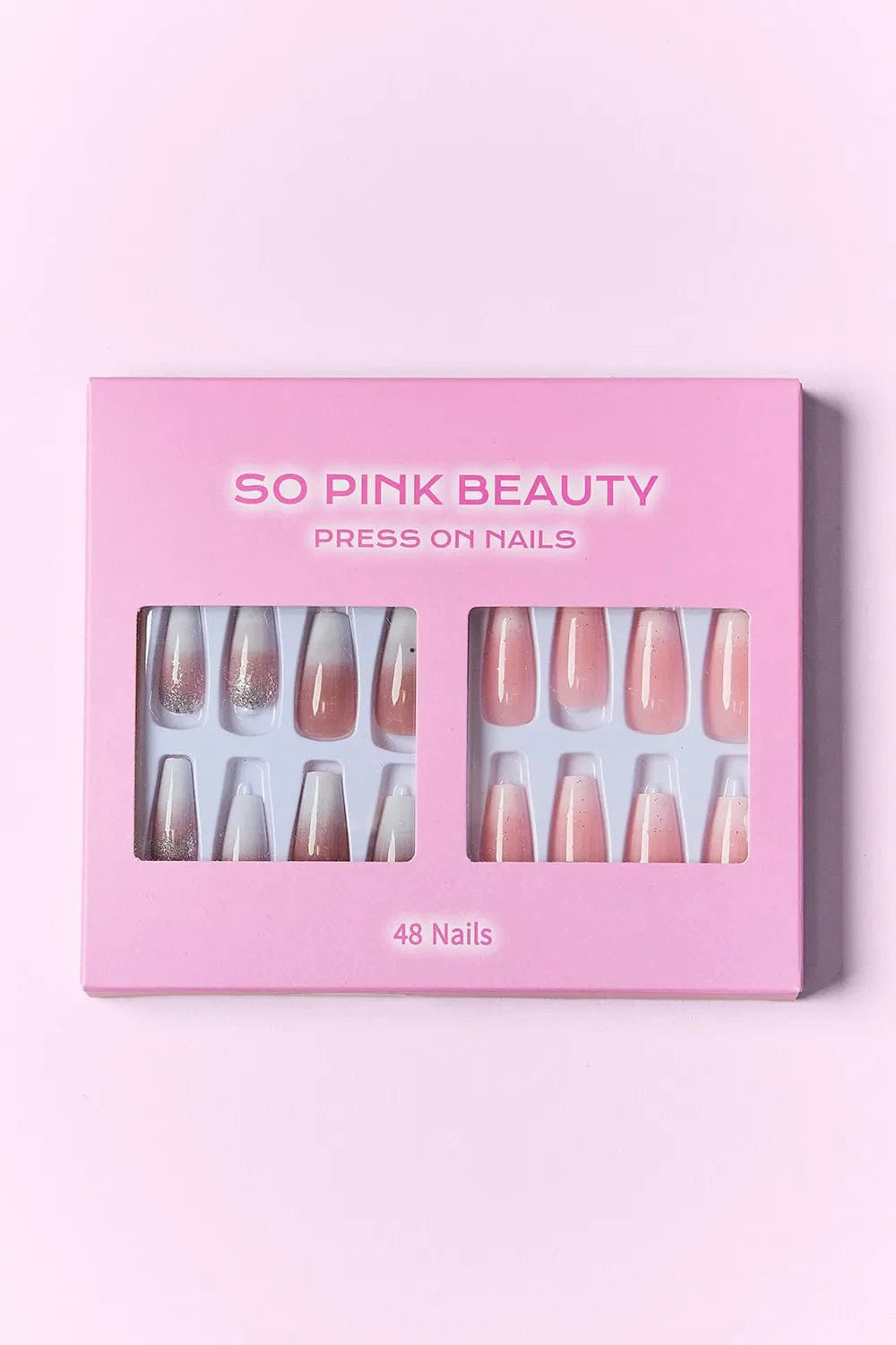 SO PINK BEAUTY Press On Nails 2 Packs - Fashorio