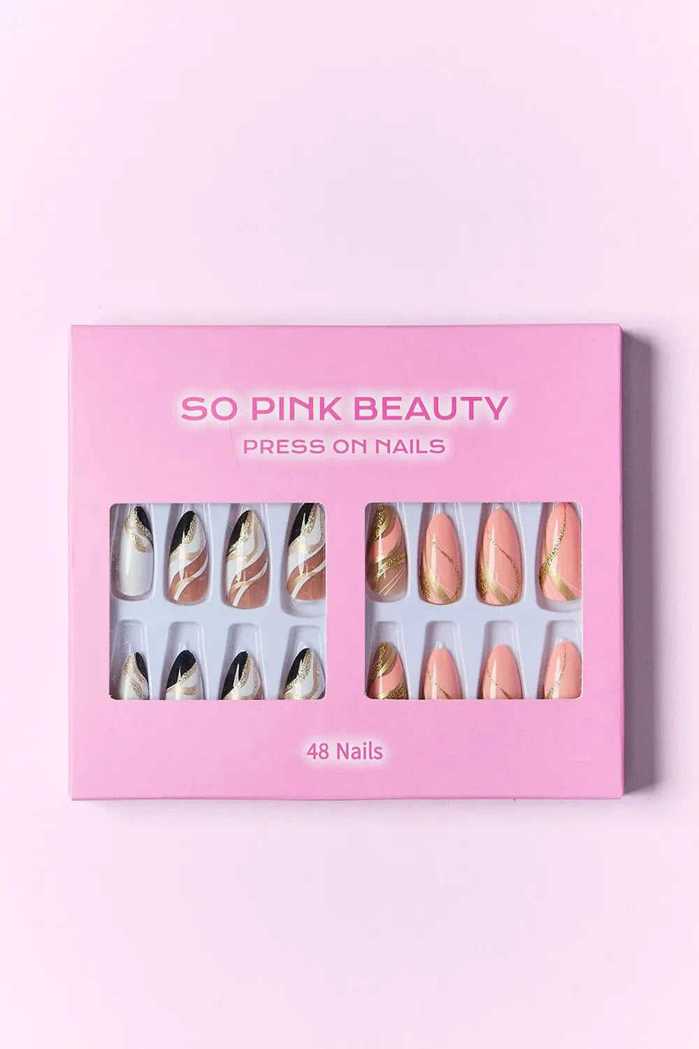 SO PINK BEAUTY Press On Nails 2 Packs - Fashorio