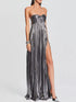 Fashorio Split Sweetheart Neck Tube Maxi Dress