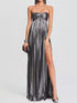 Fashorio Split Sweetheart Neck Tube Maxi Dress