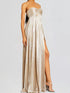 Fashorio Split Sweetheart Neck Tube Maxi Dress