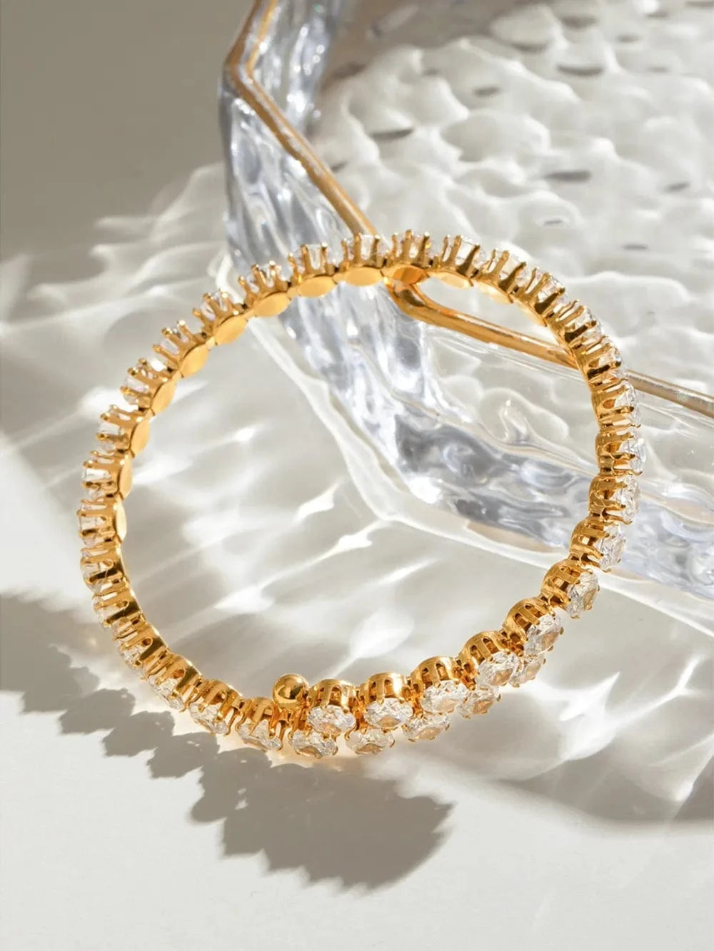 Stainless Steel Inlaid Zircon Bracelet - Fashorio