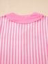 Fashorio Stripe Buttoned Front Long Sleeve Top and Pants 2 Piece Sleepwear