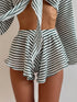 Fashorio Striped Long Sleeve Top and Shorts Set