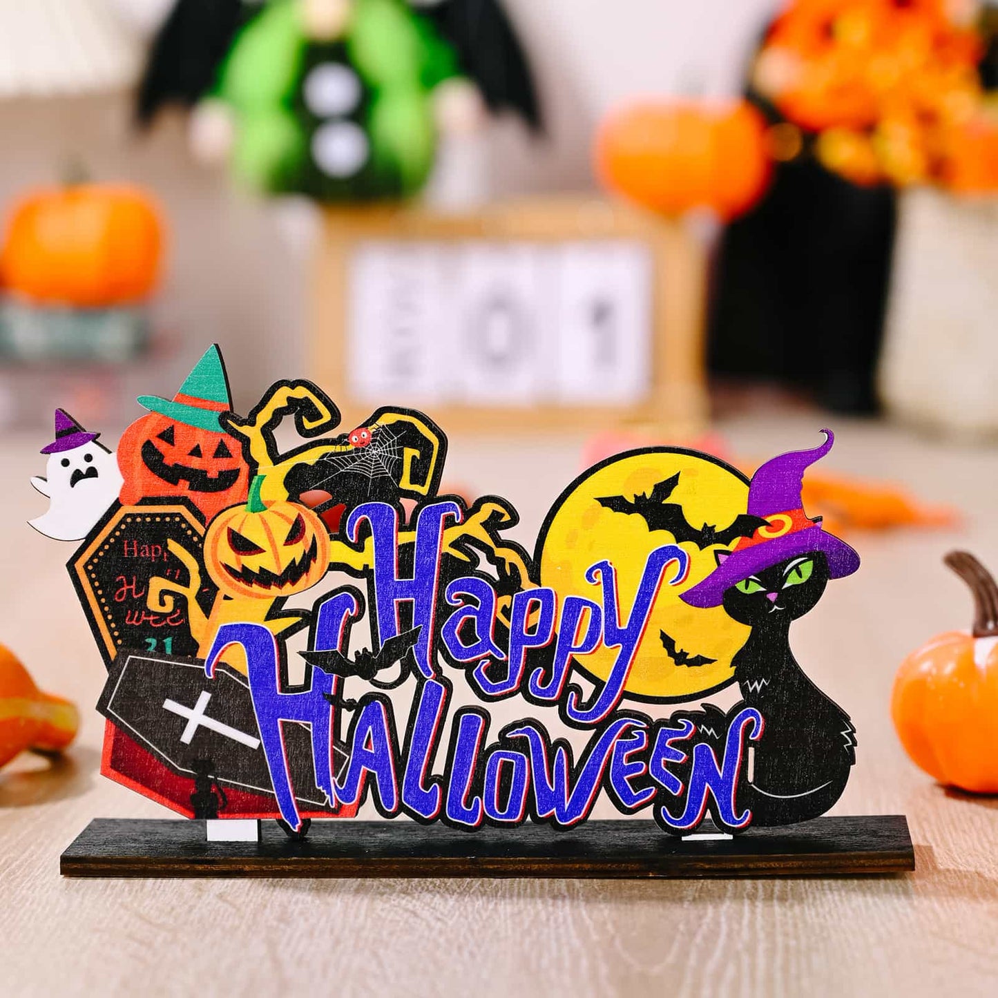 Assorted 2-Piece Halloween Element Ornaments Style A One Size - Fashorio