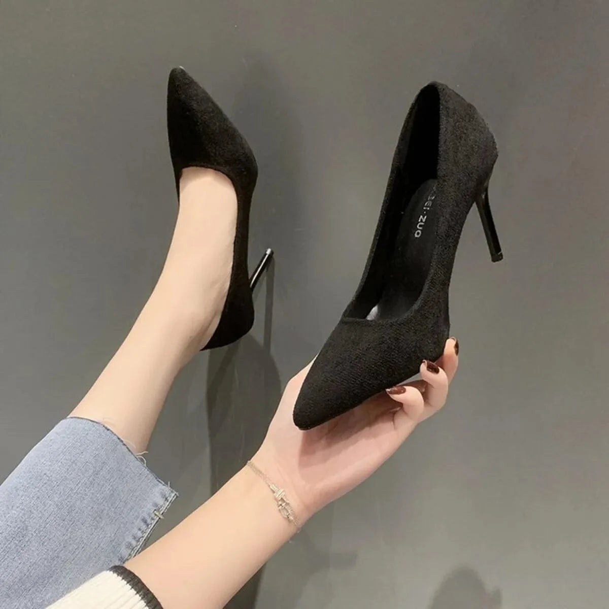 Point Toe Stiletto Pumps Style B - Fashorio