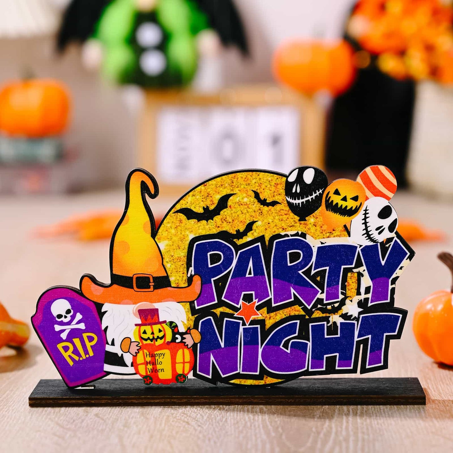 Assorted 2-Piece Halloween Element Ornaments Style B One Size - Fashorio
