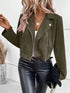 Suede Moto Jacket with Zip Detail - Fashorio
