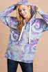 BiBi Brushed Circular Tie Dye Print Terry Hoodie - Fashorio