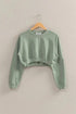 HYFVE Crew Neck Long Sleeve Crop Sweatshirt - Fashorio