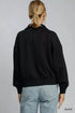 Umgee Half Zip Drop Shoulder Sweatshirt - Fashorio