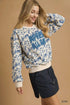 Umgee Scenic Print Cropped Sweatshirt - Fashorio