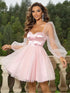 Fashorio Sweetheart Neck Balloon Sleeve Mini Dress