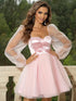 Fashorio Sweetheart Neck Balloon Sleeve Mini Dress
