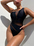 Fashorio Swimwear Black / S One-Shoulder Sleeveless One-Piece Swimsuit