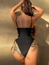 Fashorio Swimwear Cutout Lace-Up Spaghetti Strap One-Piece Swimsuit