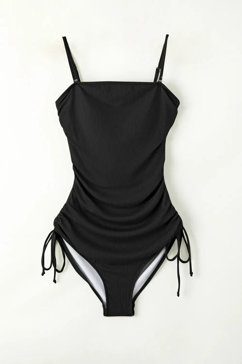 Fashorio Swimwear Drawstring Spaghetti Strap One-Piece Swimwear