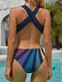Fashorio Swimwear FAM-FAM Crisscross Cutout Striped One-Piece Swimwear