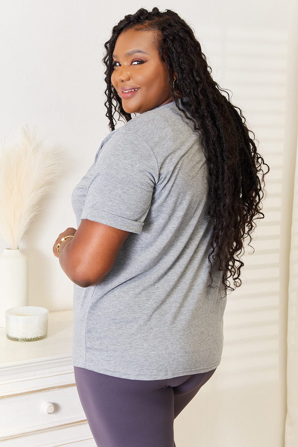 Simply Love Heart Graphic Cuffed Short Sleeve T-Shirt - Fashorio