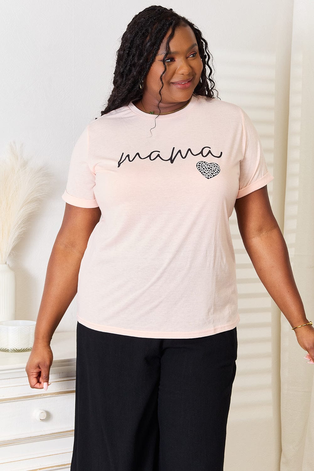 Simply Love MAMA Heart Graphic T-Shirt - Fashorio