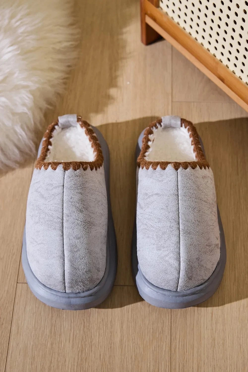 Thermal Round Toe Platform Slippers - Fashorio