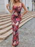 Fashorio Tie Front Floral Print Maxi Dress