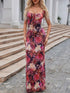 Fashorio Tie Front Floral Print Maxi Dress