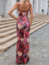 Fashorio Tie Front Floral Print Maxi Dress