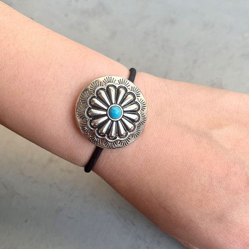 Turquoise Round Shape Hair Rope - Fashorio