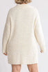 Umgee Full Size High Low Long Sleeve Boucle Sweater Dress Plus Size - Fashorio