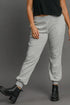 Umgee Full Size High Rise Elastic Waist Knit Joggers with Pockets Plus Size - Fashorio
