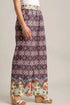 Umgee Full Size Mixed Print Elastic Waistband Pants Plus Size - Fashorio