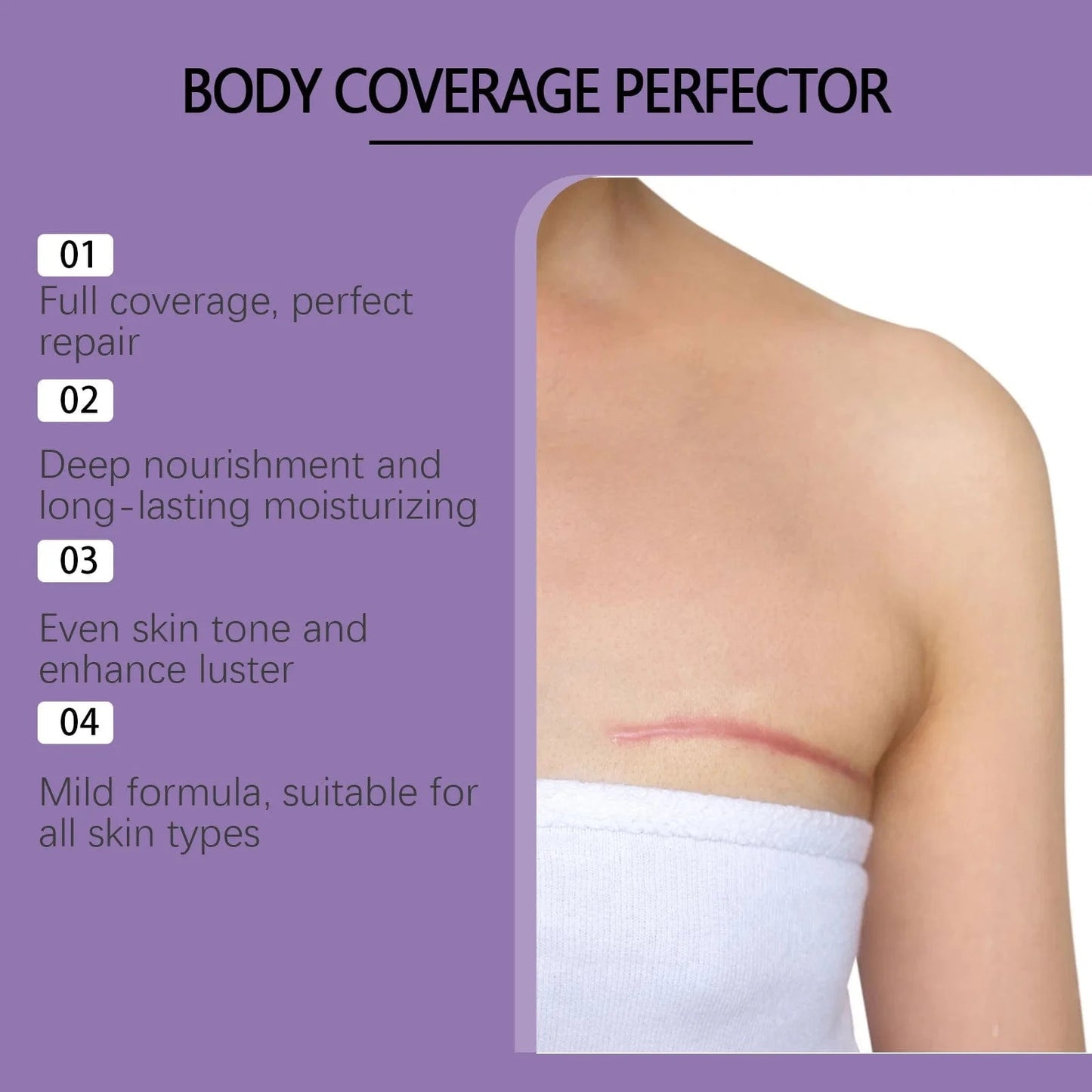 Waterproof Body Makeup Concealer with Brush - Fashorio