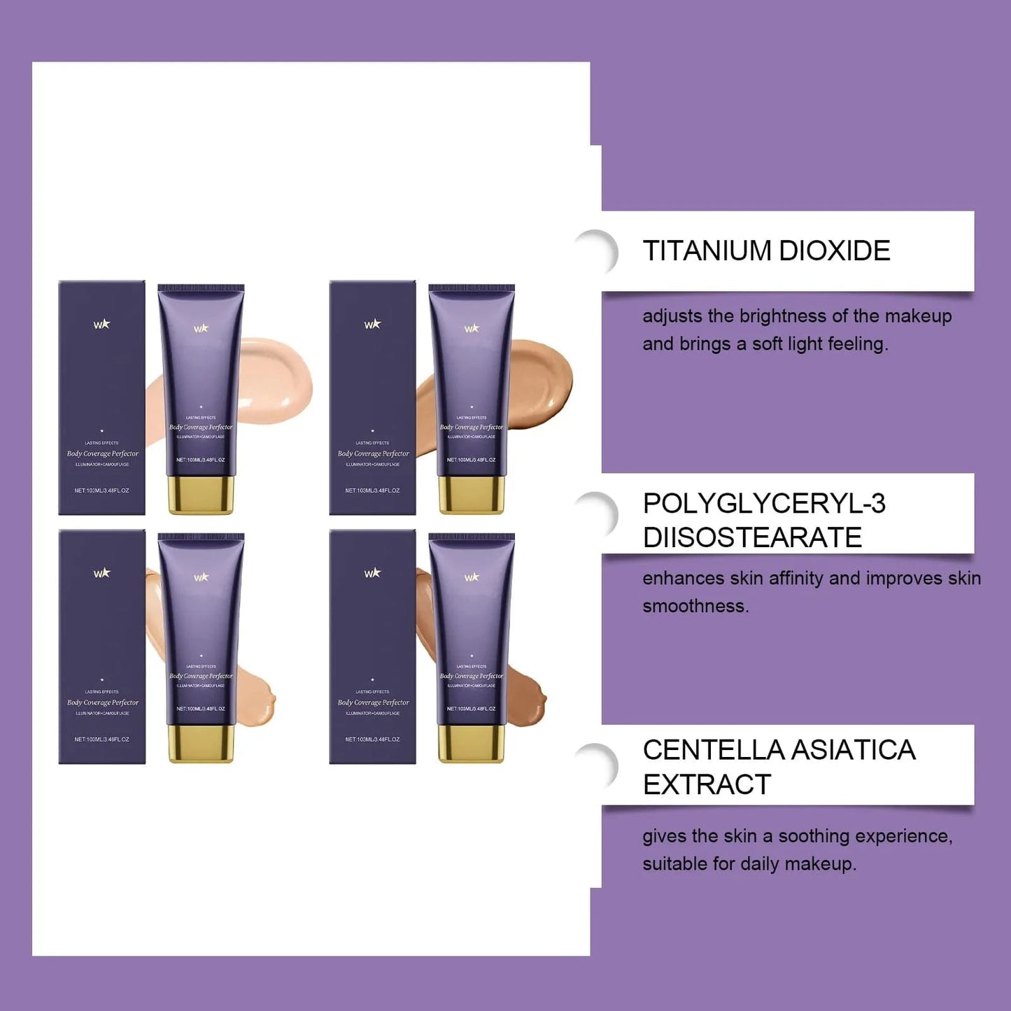 Waterproof Body Makeup Concealer with Brush - Fashorio