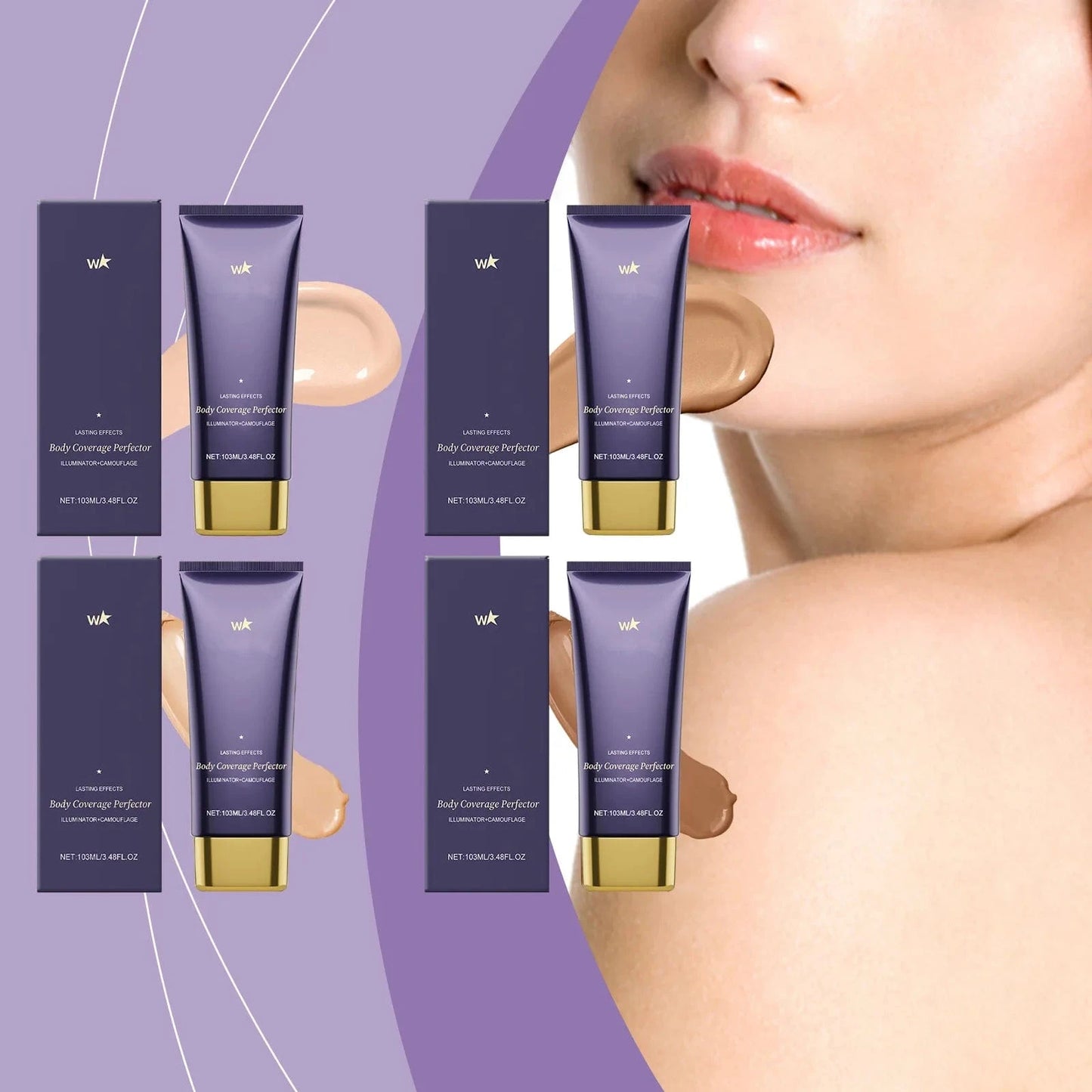 Waterproof Body Makeup Concealer with Brush - Fashorio