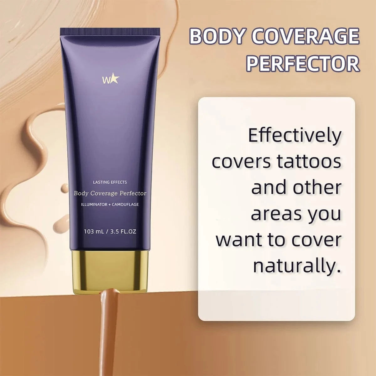 Waterproof Body Makeup Concealer with Brush - Fashorio