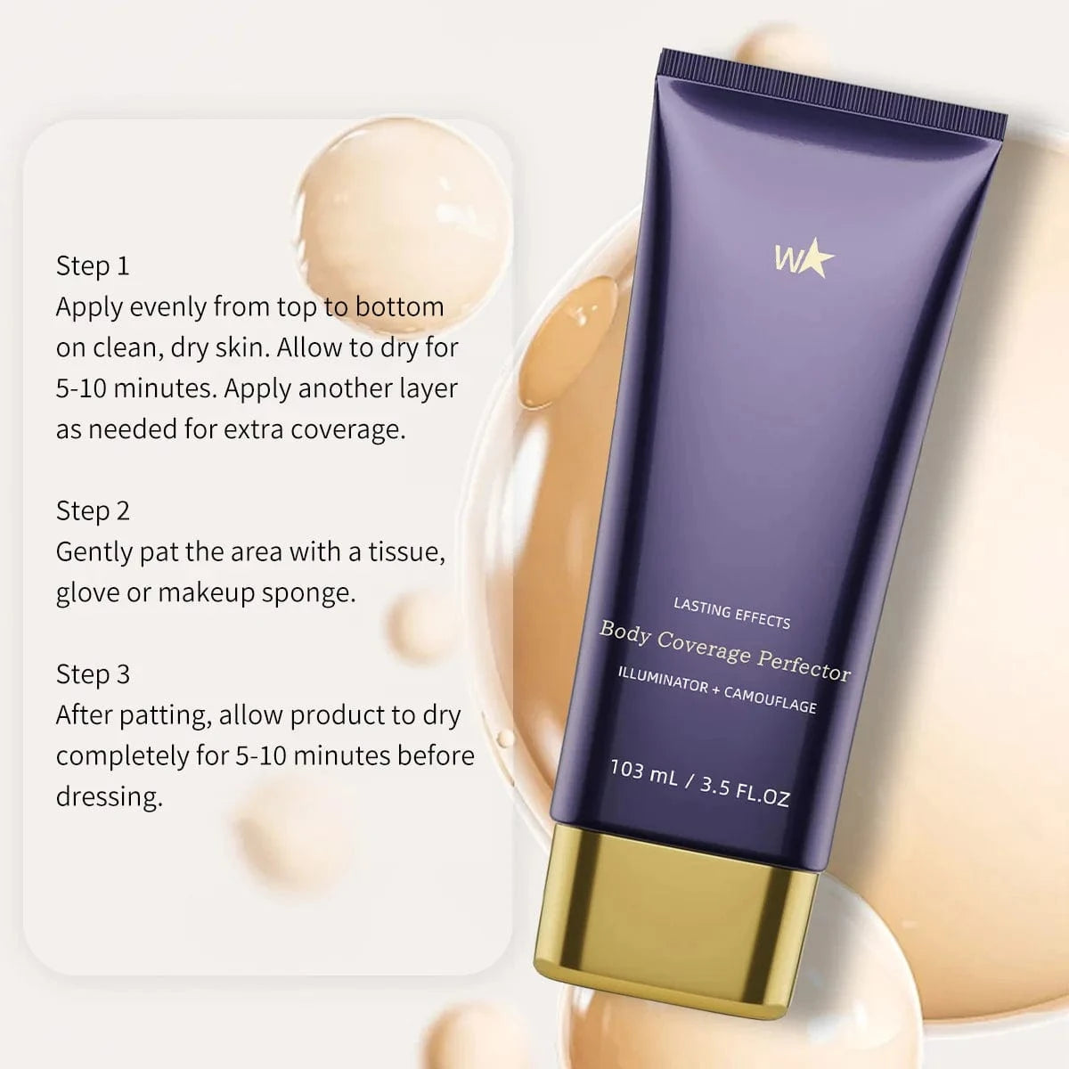 Waterproof Body Makeup Concealer with Brush - Fashorio