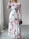 Fashorio White / S Tie-Dye Long Sleeve Maxi Dress