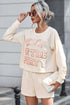 Fashorio WIFE OF THE PARTY Round Neck Top and Shorts Set