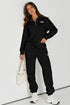 Quarter Zip Top and Drawstring Pants Active Set - Fashorio